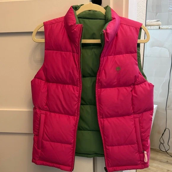 Lilly Pulitzer Vibrant Pink Puffer Vest - Picture 3 of 5